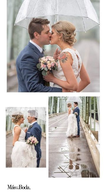 ¡Una boda hermosa bajo la lluvia! 9