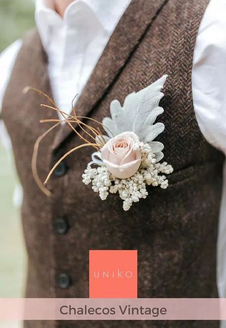 Boda vintage: novios con chaleco 1