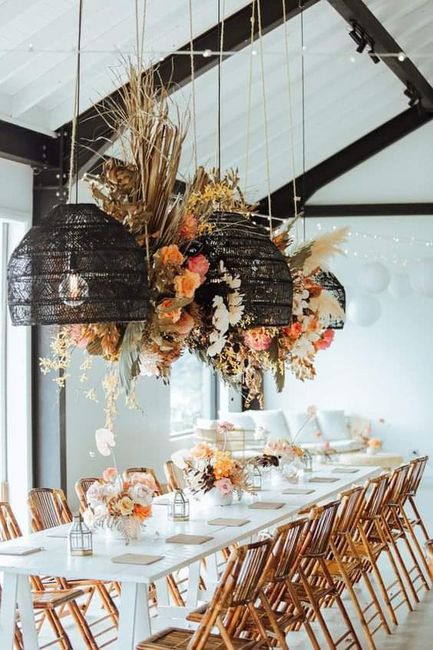 Lámparas colgantes con hierba de la pampa 4