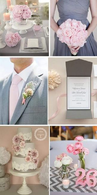Decora tu boda en gris y rosa 11