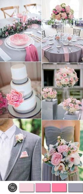 Decora tu boda en gris y rosa 12