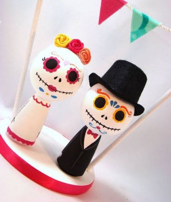 Cake topper con calaveras 💀💀 5