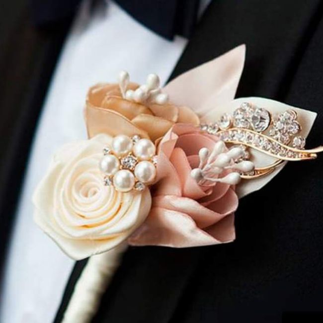 Boutonniere con perlas 3