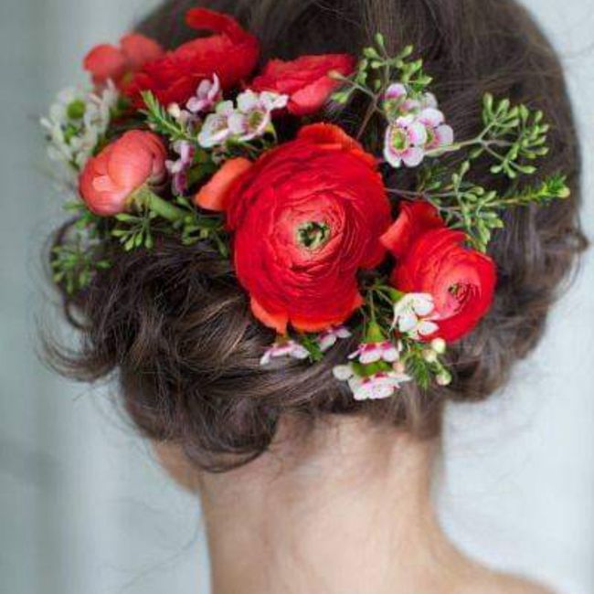 Color y flores en tu peinado 2