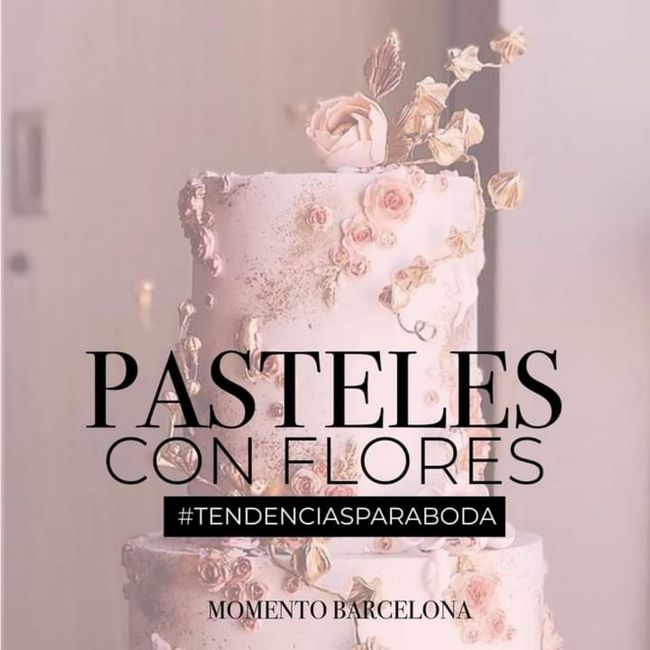 Boda en primavera-invierno: pasteles con flores 1