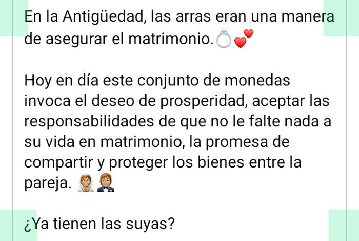 ¿Lo sabías?: Las arras - 2