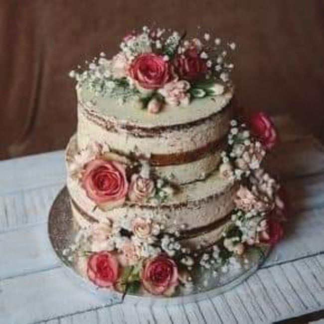 Pastel desnudo o naked cake 7