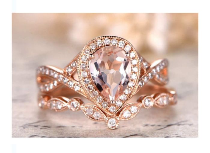 Tendencia 2022:anillos de compromiso de talla tipo pera 2