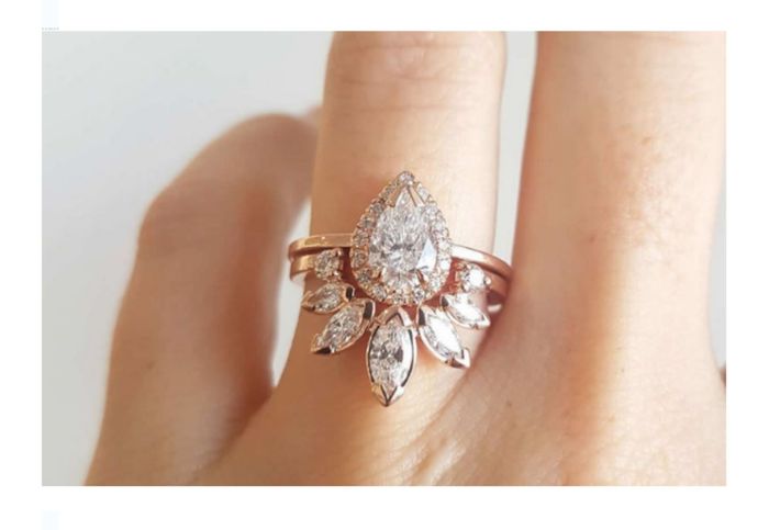 Tendencia 2022:anillos de compromiso de talla tipo pera 3