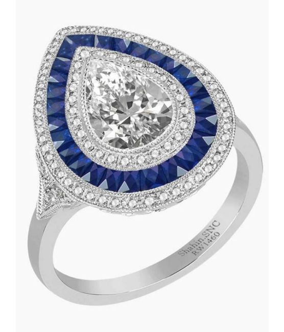 Tendencia 2022:anillos de compromiso de talla tipo pera 5