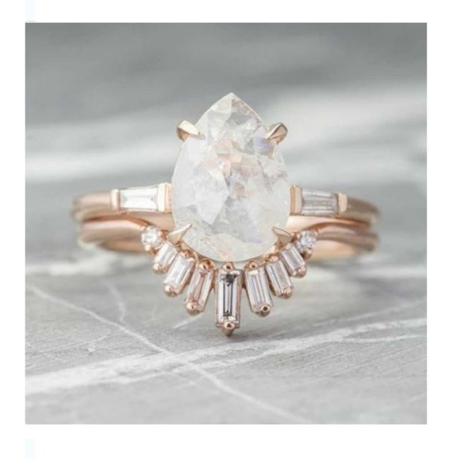 Tendencia 2022:anillos de compromiso de talla tipo pera 8