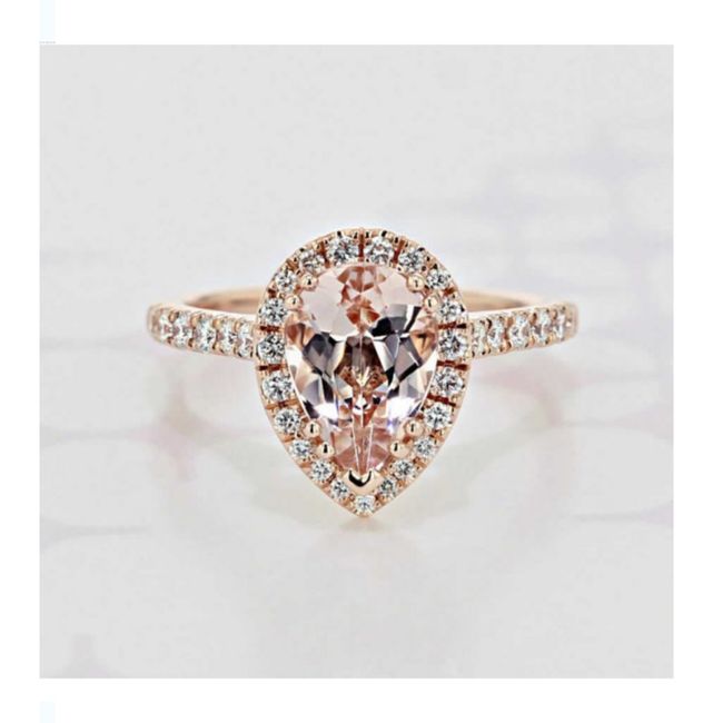 Tendencia 2022:anillos de compromiso de talla tipo pera 9