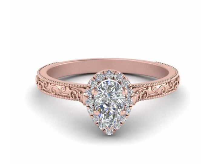 Tendencia 2022:anillos de compromiso de talla tipo pera 17