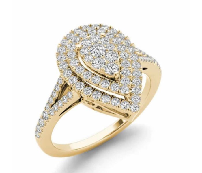 Tendencia 2022:anillos de compromiso de talla tipo pera 18