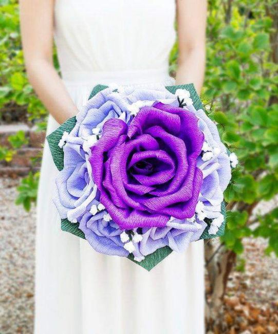 Ramos de flores de papel crepé 2