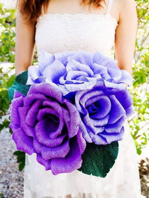 Ramos de flores de papel crepé 4
