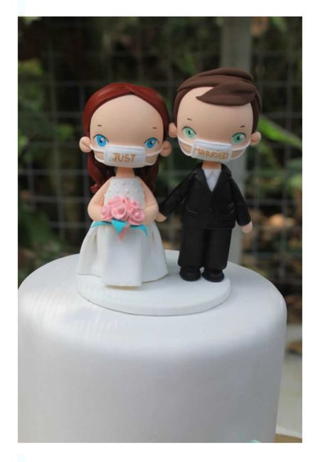 Boda en pandemia: muñequitos para el pastel 3