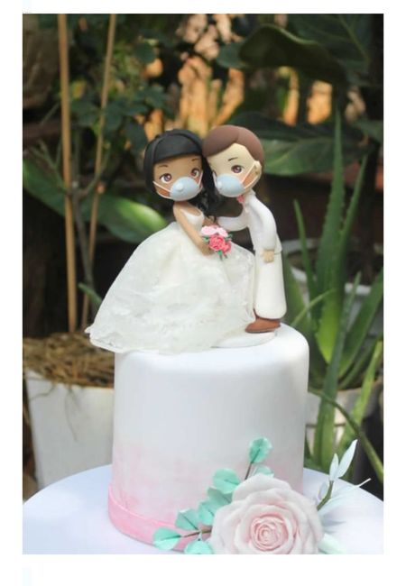 Boda en pandemia: muñequitos para el pastel 4