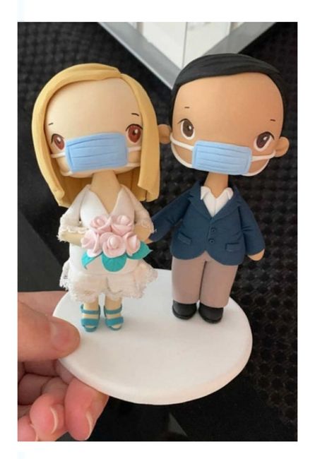 Boda en pandemia: muñequitos para el pastel 6
