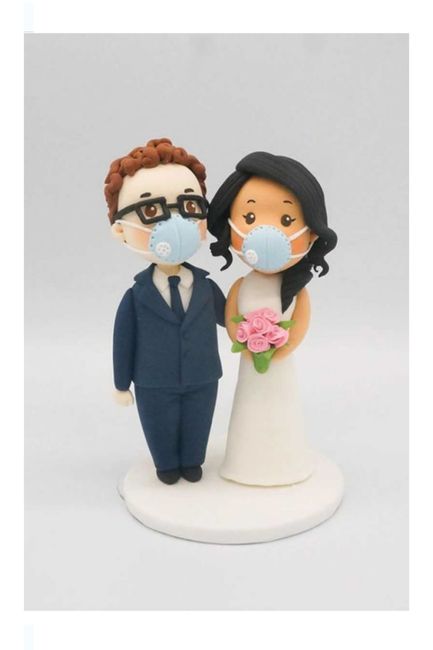 Boda en pandemia: muñequitos para el pastel 7