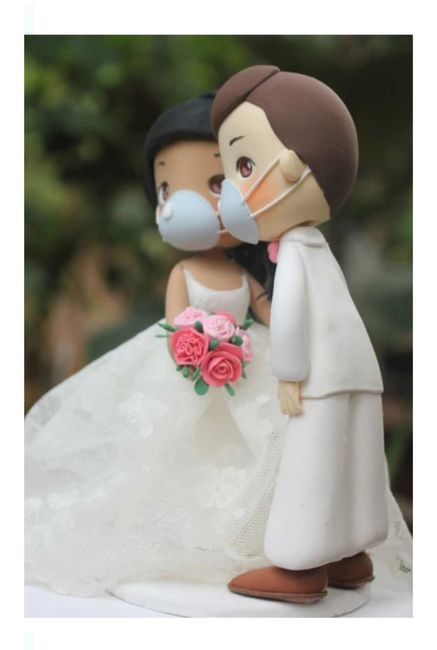 Boda en pandemia: muñequitos para el pastel 11