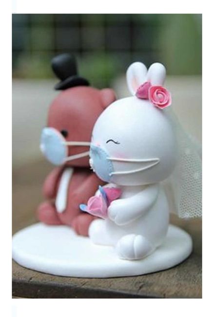 Boda en pandemia: muñequitos para el pastel 12