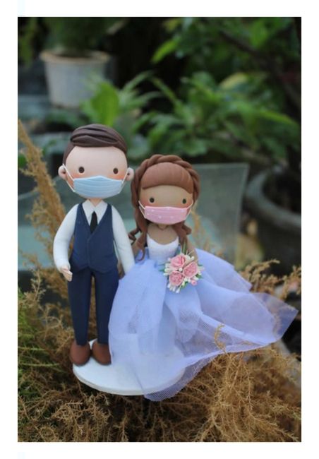 Boda en pandemia: muñequitos para el pastel 15