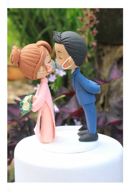Boda en pandemia: muñequitos para el pastel 17