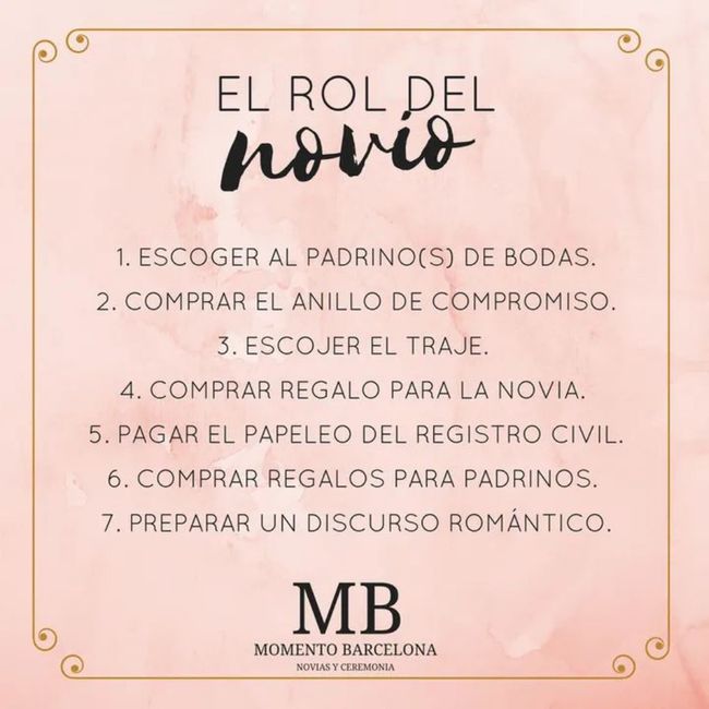 Los roles de una boda 3