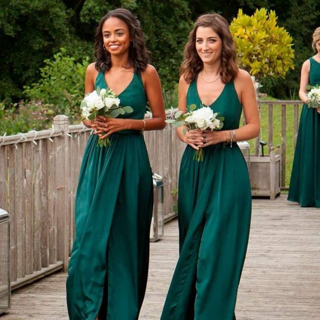 Damas de honor en color verde 5
