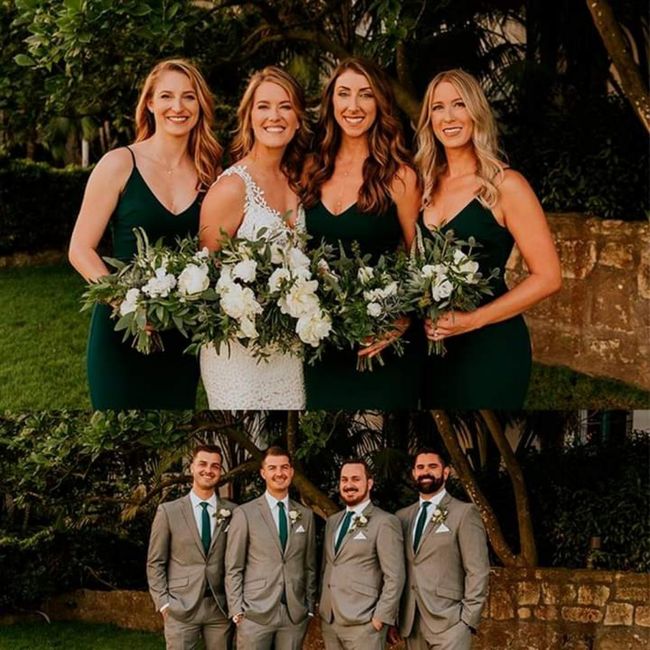 Damas de honor en color verde 7