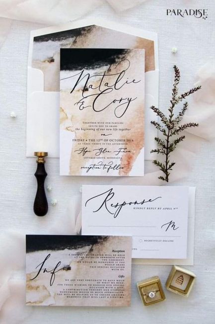 Invitaciones: acuarela y caligrafía 1