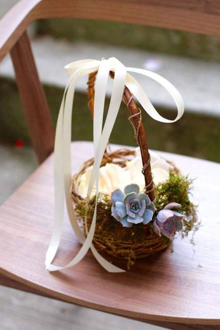 Boda rústica: canastitas con suculentas 2