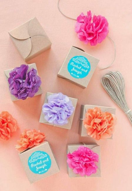Decora con pompones tus cajitas de souvenirs 3