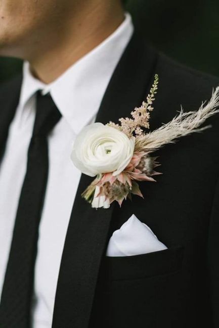 Boutonniere con estilo bohemio 4