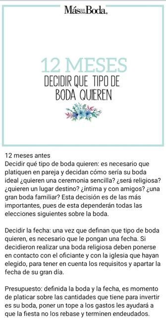 Planea tu boda mes a mes 2