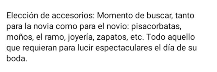 Planea tu boda mes a mes 8