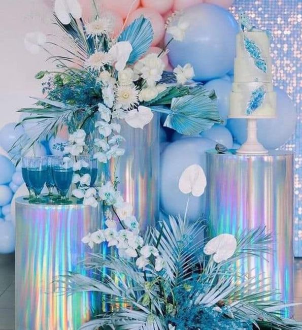 Temática iridiscente en tu boda 25