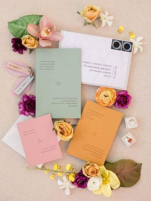 Boda primaveral: invitaciones llenas de color 1