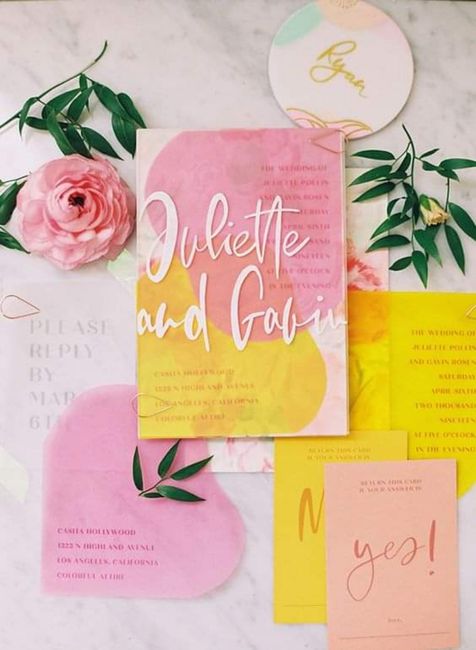 Boda primaveral: invitaciones llenas de color 2