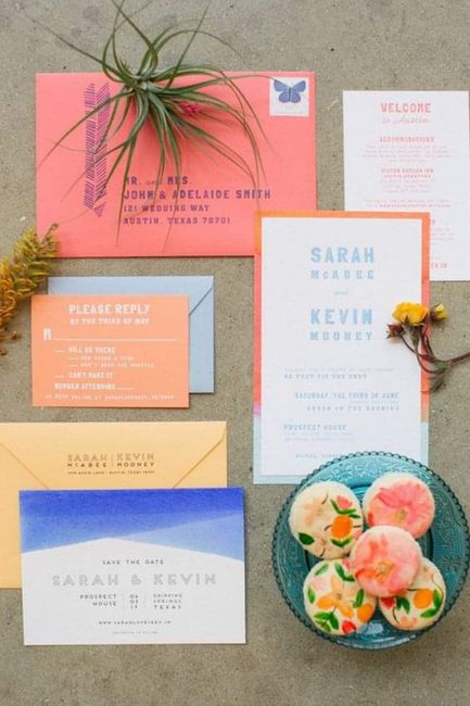 Boda primaveral: invitaciones llenas de color 4