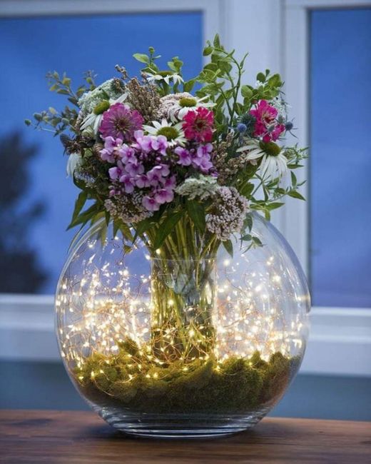 Centros de mesa: flores y luces 2