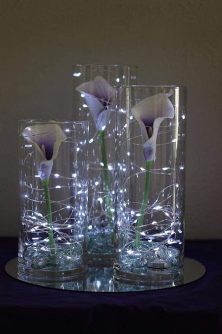 Centros de mesa: flores y luces 4