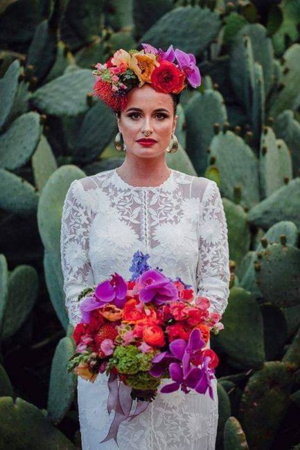 Novias con estilo Frida Kahlo 2