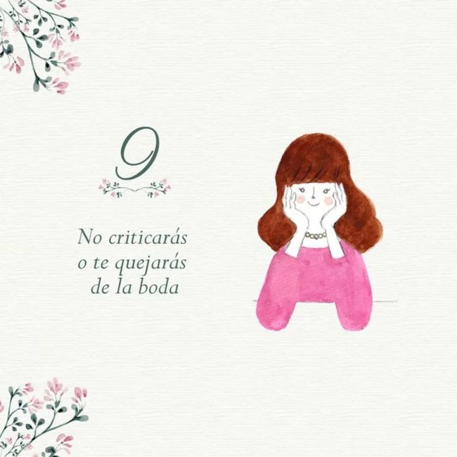 Los mandamientos de los invitados 10