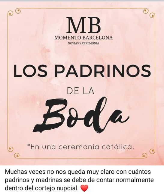 Padrinos de la boda religiosa 1