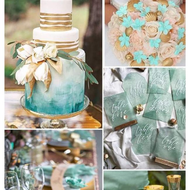 Boda en playa:color menta - 3