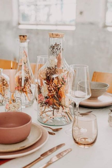 Arreglos florales en frascos de vidrio 4