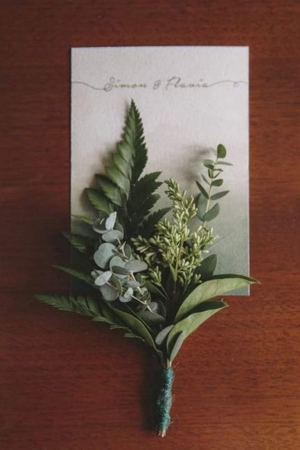 Boutonniere con estilo minimalista - 1
