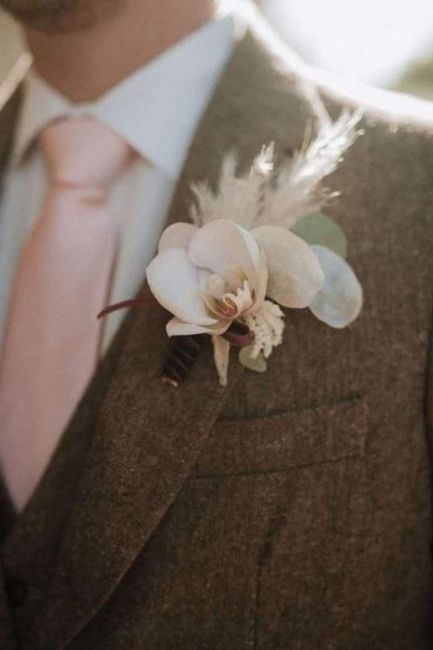 Boutonniere con orquídeas 1